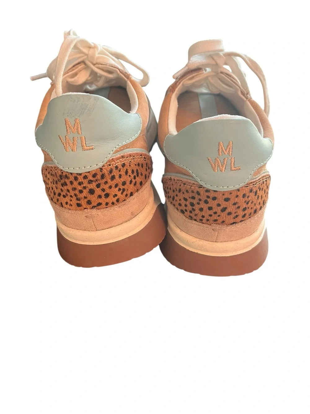 Madewell MWL Calf Hair Cheetah Print Chunky Sneakers Women’s 8.5